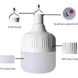 Usb recarregável led luzes de emergência com painel solar ao ar livre lanternas portáteis pendurado acampamento lâmpada poupança energia jardim tenda - Image 4