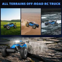 Carros RC 1:16 2WD Off-Road RC Truck All Terrain 2.4G Carro RC elétrico de alta velocidade 20 km/h Carro com controle remoto com luzes LED Brinquedo infantil - Image 5