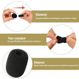 Small Foam Mini Microfone Covers, Headset Mic Cover, Proteção Headset para Lavalier, 5 pcs - Image 3