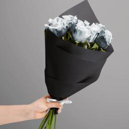 Rolo de papel kraft preto para embrulho, embalagem em movimento, ambiental, pintura, bricolage, flores e presentes - Image 3