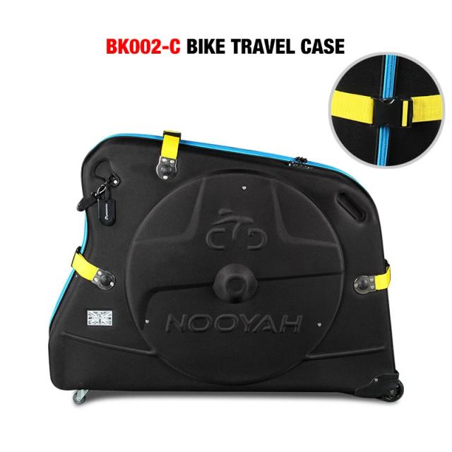 Bolsa de Viagem NOOYAH para Bicicleta MTB - Estojo Rígido de EVA com Acessórios e Ferramentas Redondas para Transporte Seguro