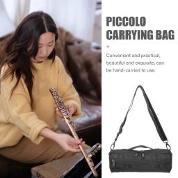 Piccolo bolsa para transportar flauta e estojo, suporte de armazenamento conveniente, instrumento musical, guitarra - Image 2