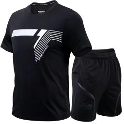 2 pçs/set treino masculino ginásio de fitness badminton esportes terno roupas correndo jogging esporte wear exercício conjunto treino - Image 4