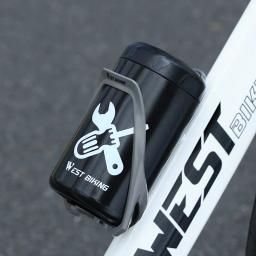 West biking portátil caixa de ferramentas bicicleta ferramenta reparo armazenamento cápsula kit para garrafa gaiola montagem mtb acessórios da bicicleta estrada - Image 2