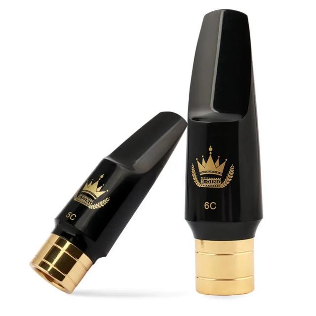 Bocal Premium de Metal Alemão para Saxofone: Soprano, Tenor e Alto - Elegante e Musical em Preto