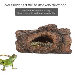 Resin Hide Cave for Reptile, Simulação Tree Bark, Anfíbios, Paisagem para Escorpião, Lagarto - Image 4