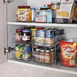 Limpar Organizador Multi-Funcional com Divisórias, Banheiro Bancada Rack, Cozinha Snack Titular De Armazenamento, 2 Camadas - Image 6