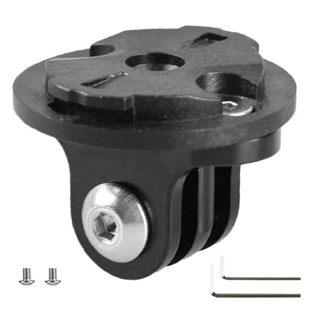 Suporte para Câmera em Alumínio para Bicicleta com Base para Computador - Adaptador para Garmin e GoPro