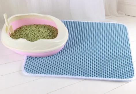 Tapete de areia para gatos com dupla camada Caixa impermeável para animais de estimação Almofada antiderrapante, Cama lavável, Produtos de almofada limpa, Presente - Image 2