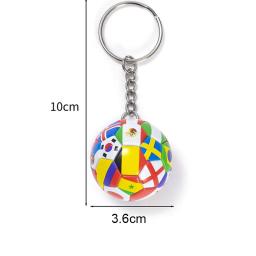 Chaveiro do futebol da bandeira para fãs, chaveiro do clube do futebol do país, correntes chaves do carro, lembrança, pendente do saco, acessórios presentes, moda nova - Image 6