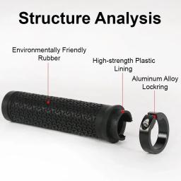 Bucklos apertos de bicicleta de borracha integrada antiderrapante mtb guiador capa bloqueio no mountain bike lidar com barra punhos bmx peças de ciclismo - Image 4