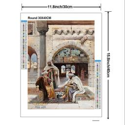 5d diy islã kit de pintura diamante bordado diamante, pintura a óleo da cor, arte artesanal do mosaico, decoração de casa, novo, 2024 - Image 3