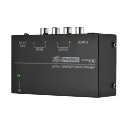 Phono Preamp Mini Amplificador De Áudio Estéreo 12V Adaptador Baixo Ruído Compacto Turntable Amplificador para Alto-falantes Computadores Amplificadores - Image 6