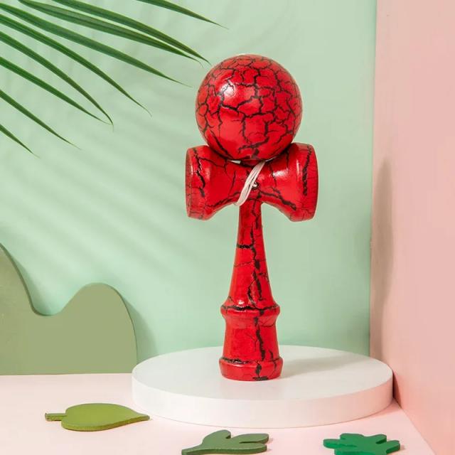 Kendama de Madeira Pintado para Treino de Coordenação e Agilidade