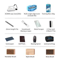XCMAN Completa Ski Snowboard Sintonia e Kit de Depilação com Cera de Ferro, Cera Universal, Sintonizador Borda, Escova, Escova de Cera Raspador, Ptex - Image 2