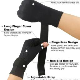 Luvas para artrite, pulso, mão, polegar, suporte, gel de silicone, corretor de pressão, massagem, alívio da dor - Image 4