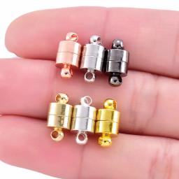 Rodada Forte Fechos Magnéticos, Ródio End, Conectores para Fazer Pulseira De Couro Jóias, Fit Pulseiras e Colar, 5 Conjuntos - Image 4