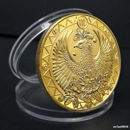 Conjunto de moedas do zodíaco colecionável banhado a ouro, 12 Criativas Doze Constelações, Arte abstrata, Artesanato Presentes - Image 6