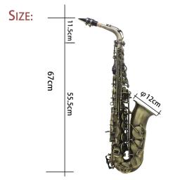 Saxofone Alto LADE-Eb com Bronze Corpo Esculpido Abalone Shell, Teclado com Saco, Reed Pano de Limpeza, Sax Parts and Accessories, WSS956 - Image 2