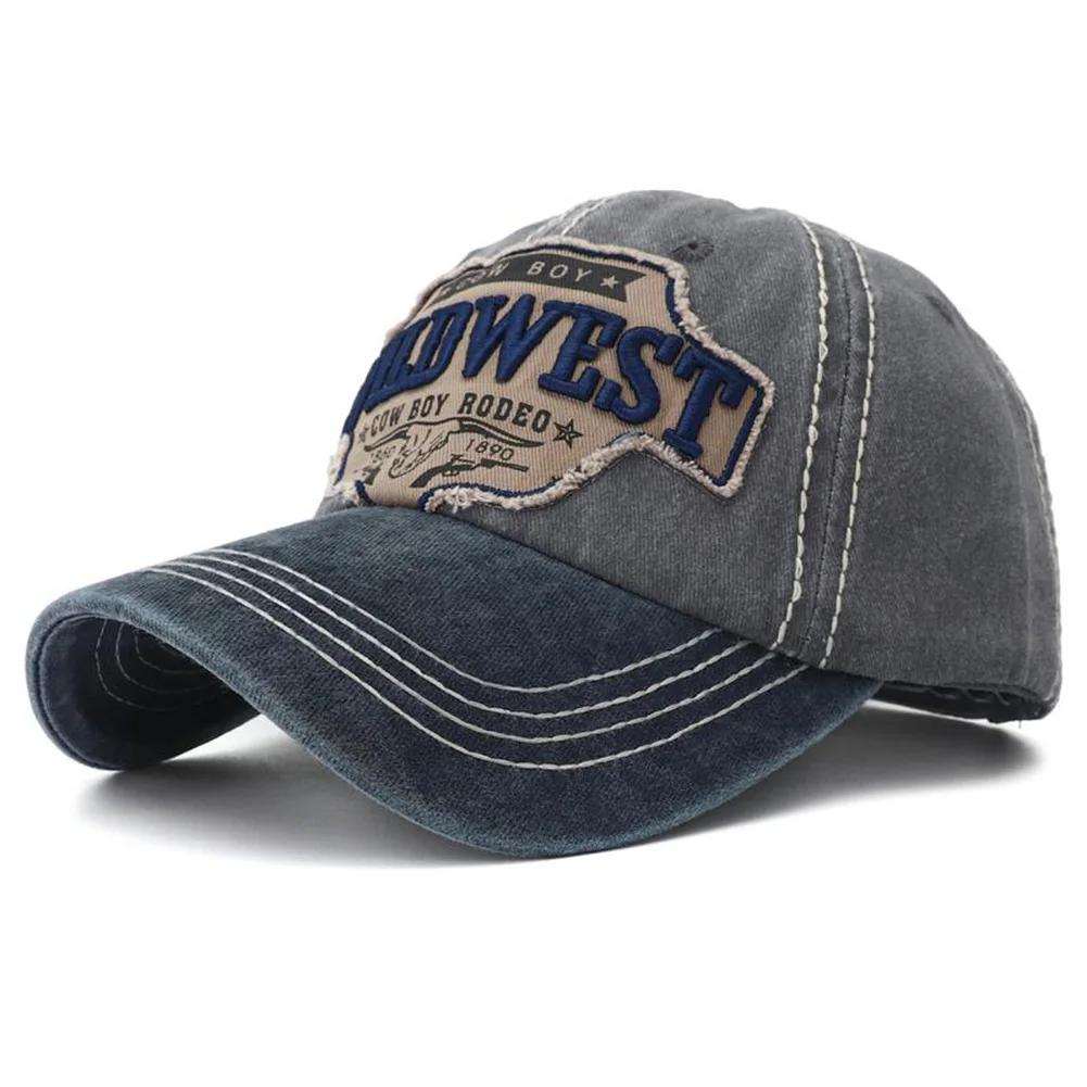 Boné de beisebol vintage jeans para homens e mulheres, chapéu snapback y2k hip hop, dropshipping, novo designer, 2023 - Image 1