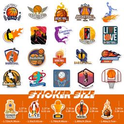 Desenhos animados Basquete Adesivo, Trendy Cool, Esporte motivacional, Slam Dunk, 50pcs - Image 3