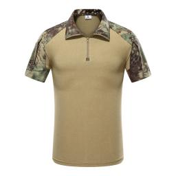 Camisa de manga curta camuflada masculina, tops de caça e caminhada, camiseta de treinamento tático, esportes ao ar livre, verão - Image 2