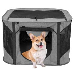 Cercadinho de estimação portátil com saco de transporte, dobrável Dog Play Pen, Exercício Kennel, Tenda para Cachorro, Gato, Coelho, Indoor, Outdoor, Viagem - Image 1