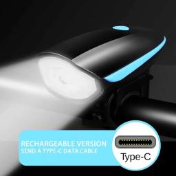 USB recarregável mountain bike levou lanterna, farol de bicicleta impermeável, segurança noite equitação acessórios, 3 modos - Image 1