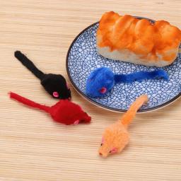 Mini brinquedos do rato de pelúcia para gatos, engraçado jogando brinquedos, Pet suprimentos interativos, cor aleatória, 10-100pcs - Image 5