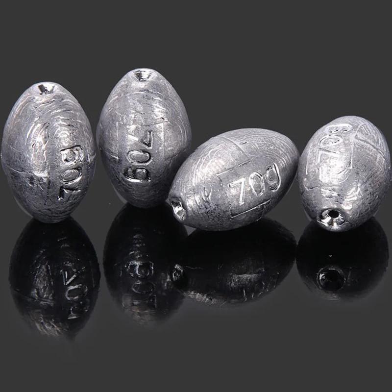 Olive-Shaped Ferramenta Coração Pesca, Gancho Explosivo, Chumbo Escala, Mar Jogando Pólo, Equipamento Pingente Rápido, 5 pcs - Image 1