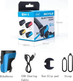 Buzina de bicicleta elétrica bssok, alarme anti-roubo alto eletrônico sino de bicicleta, com bateria recarregável usb para mtb mountain road bike - Image 6