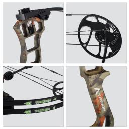Archery trigon arco composto iniciante caça arco cnc fresagem riser gordon compostos membro bcy corda tiro com arco oem - Image 2