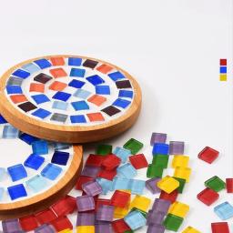 50 peças de vidro cristal colorido mosaico artesanal diy crianças decoração criativa área arte pintura pasta material - Image 3