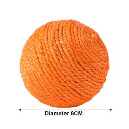 Sisal Ball Teaser para Pet, Mastigação, Scratch Toy para Gatinho, Limpeza Interativa dos Dentes, Anti Mordida, Bola de Gato, Pet Supplies, 8cm - Image 6
