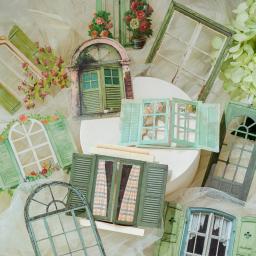 JIANQI-Laser oco Adesivos para Scrapbooking, Porta e Windows Adesivos, Junk Journal Planner, Vintage decorativo DIY Artesanato Material, 10 PCs - Image 4