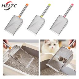 Colher de areia de gato em aço inoxidável, malha fina, fácil de limpar, pá antiaderente para répteis, areia eficiente, colher de areia durável, 1pc - Image 2
