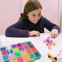 Água mágica artesanal pegajosa fusível grânulos, grânulos criativos, artesanato DIY arte, brinquedos sensoriais conjunto com acessórios - Image 2