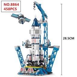 Criativo Aviação Trilado Foguete de Construção, Espaço Astronauta Figura DIY, Tijolos Aeroespaciais, Modelo de Brinquedos para Crianças, Presente de Natal - Image 5