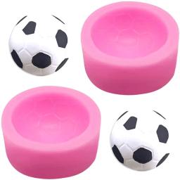 Bolo de futebol moldes de silicone festa de futebol fondant bolo de chocolate molde de doces de resina molde de argila bloco de gelo sabão molde de cozimento - Image 2