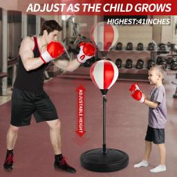 Crianças treinamento bola de boxe crianças saco de boxe bola de boxe velocidade de resposta luvas esporte musculação treinamento ginásio em casa brinquedos - Image 5