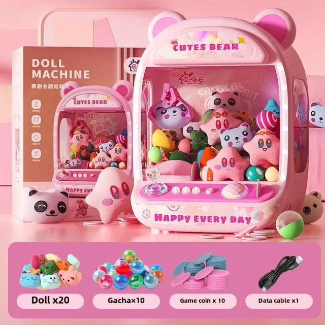 Máquina de Garra Infantil Brinquedo Doméstico Mini Máquina de Boneca com Clipe de Ovo Torcido