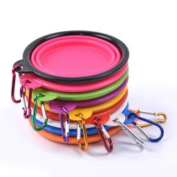 Dobrável Silicone Comida e Água Bowl para Animais de Estimação, Suprimentos Dobráveis Portáteis, Mosquetão, Acampamento ao ar livre, Viagem, Pratos - Image 6