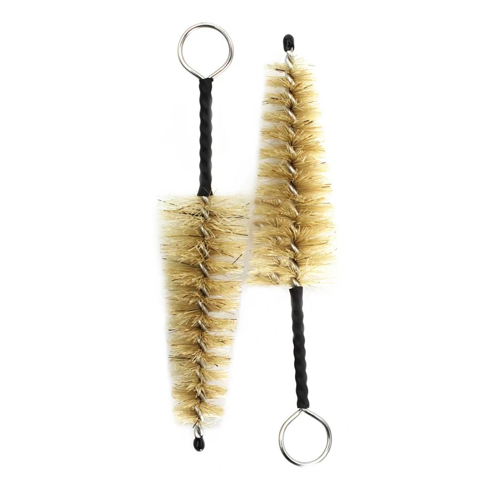 2 pçs saxofone clarinete bocal escova de limpeza natural cerdas bocal escova acessórios da tubulação ferramenta manutenção - Image 1