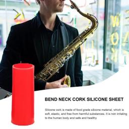 Saxofone pescoço capa de silicone sax curvo pescoço protetor hermético tubo de silicone hermético e seguro saxofone pescoço manga de cortiça - Image 3
