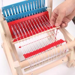 Handmade Mini Spinning Knitting Machine, tear de madeira, DIY Making, Children's Hand-Woven, Home, Adulto, Student Brinquedos Educativos - Image 3