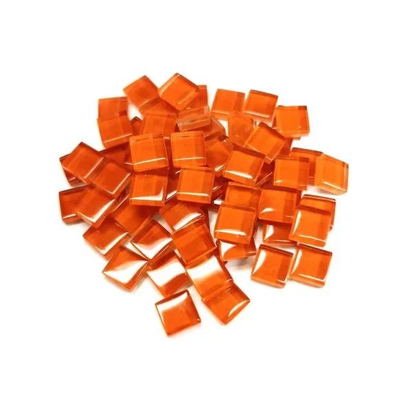 Conjunto de 90 peças de mosaico de vidro quadrado de 1cm para artesanato DIY - 80g de pedras artesanais para diversão criativa
