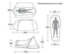 Barraca de nylon leve para única pessoa, abrigo tático, mosquiteiro, anti-mosquito, campo impermeável - Image 2