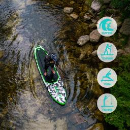 Universal Inflável Camo Paddle Board, Pé SUP, Pé De Esqui Aquático, Prancha De Surf - Image 4