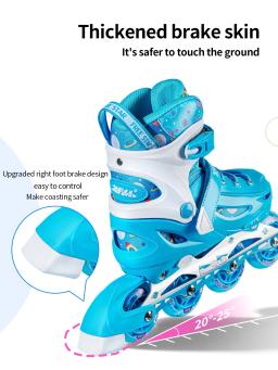 Fácil Star-Hard Shell Full Flash PU Patins Roda, Tamanho Ajustável, High-End, Esportes Vento, 1 Conjunto, Profissional - Image 3