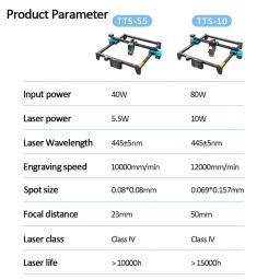 Twotrees TTS-10 pro TTS-55 pro gravador a laser 40w/80w máquina de corte e gravação a laser para aço inoxidável acrílico - Image 4